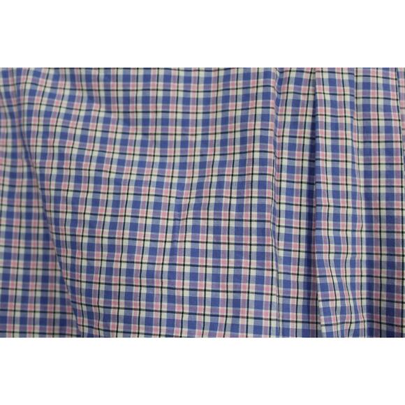 Polo Ralph Lauren Button Shirt Men Large Classic Fit Check Long Sleeve Blue Pink - Picture 6 of 7